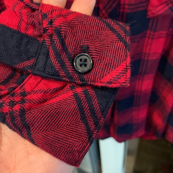 Rails navy & red plaid flannel top - Picture 6 of 6